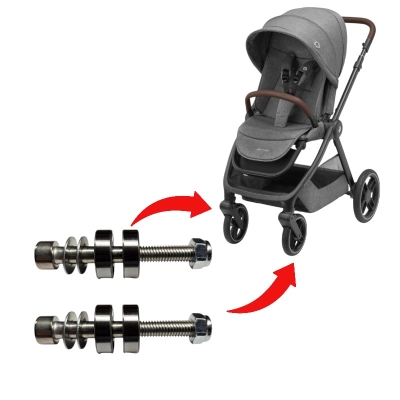 Naprawa kółek przednich Maxi Cosi OXFORD - montaż łożysk i osi skręcanej - 2x kółko przednie